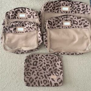 Calpak Leopard Print Travel Organizer Set
